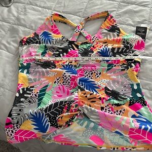 California Waves Juniors 22/24 Tropic Tankini 057
